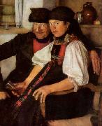Wilhelm Leibl Das ungleiche Paar Germany oil painting artist